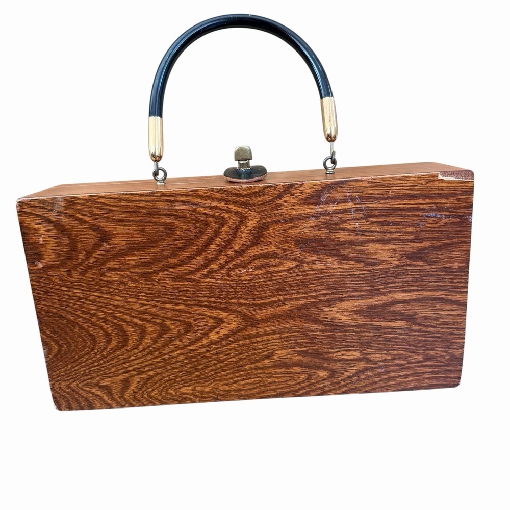 Enid Collins Of Texas 1960s Wood Purse Box Bag - For the Birds - Picture 2 of 11